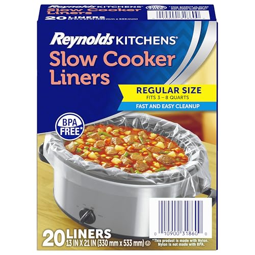 Slow Cooker Liners 20-Pack - Heat-Resistant Bags for 3-8 Qt Cookers