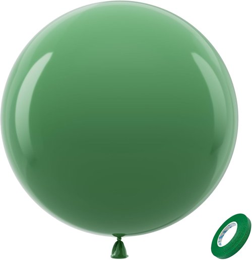 Bezente Giant Sage Green Balloons - 36 Inch Jumbo Olive Green Latex for Birthday & Bridal Shower Decor