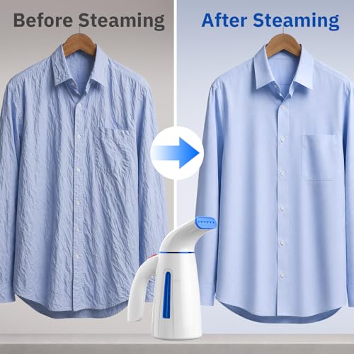 OGHom Handheld Clothes Steamer, 240ml Portable Garment Steamer for Travel