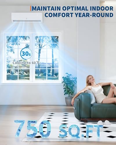 12000 BTU Ductless Mini Split Air Conditioner and Heat Pump System