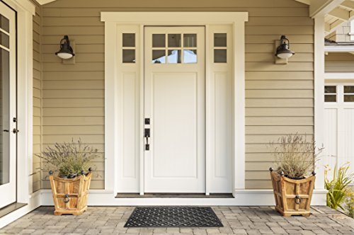 DII All-Weather Rubber Doormat 18x30 Lattice Pattern - Heavy Traffic Entryway Mat