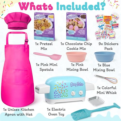 Kids Electric Baking Oven Set with Refill Mixes and Cooking Tools