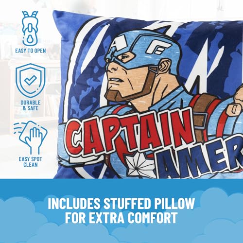 Kids Avengers Slumber Bag and Pillow Set - Indoor Sleepover Bedding for Children