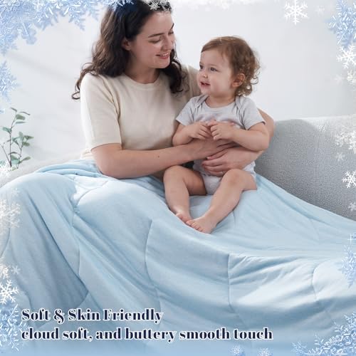 Bamboo Rayon Cooling Comforter - Lightweight Breathable Blanket for Night Sweats