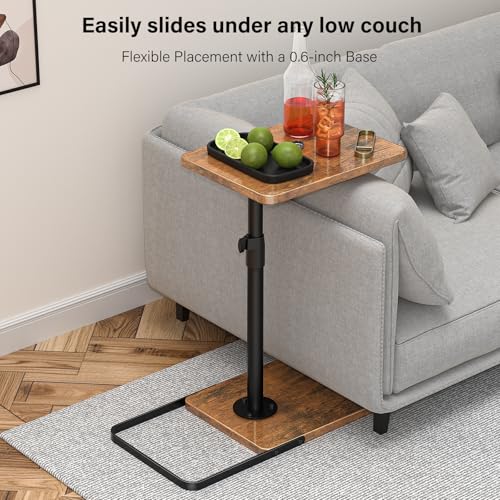 Adjustable Height Swivel TV Tray Table for Sofa and Bed