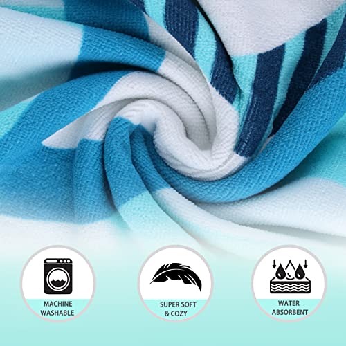 NovForth Kids Hooded Beach Towel - Soft Microfiber Bath Poncho Wrap for Toddlers
