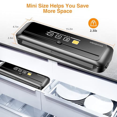 Automatic Vacuum Sealer Machine with Built-in Cutter and 80kPa Suction