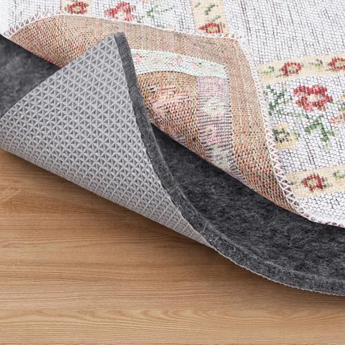 Non-Slip Rug Pad 4x6 Ft, 1/4 Inch Thick Felt and Rubber Carpet Cushion