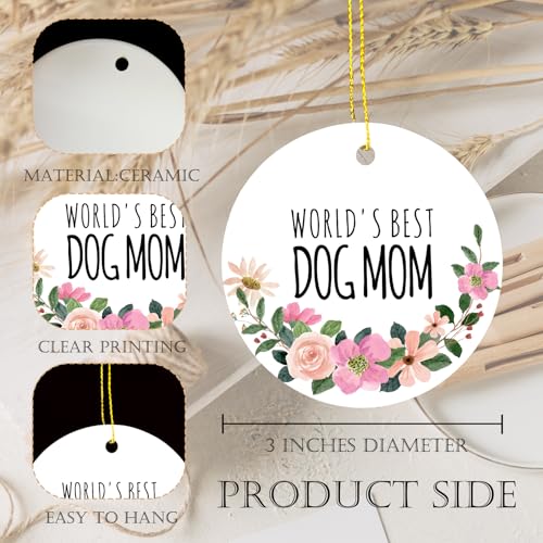 Dog Mom Ornament - Qeheb Dog Lovers Gift for Women, Christmas Hanging Ornament