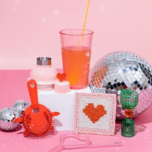 Ban.do Green & Orange Glass Cocktail Jigger - Double Shot Measuring Tool