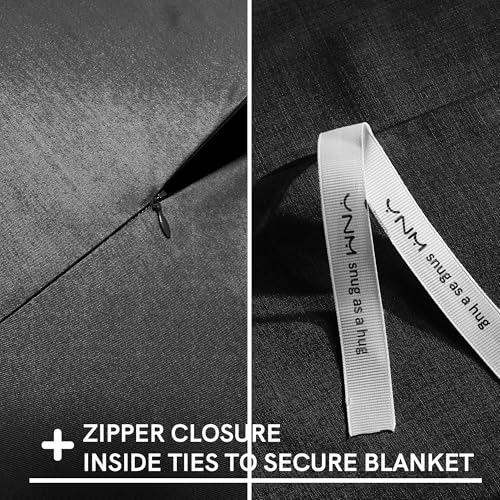 Cooling Bamboo Duvet Cover for Weighted Blankets - Dark Grey 60x80