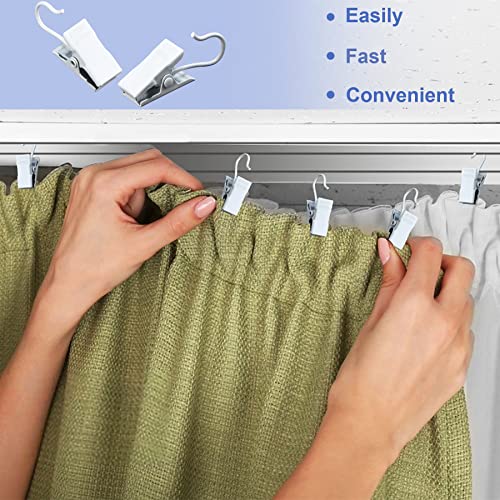 30 Pcs Mini Heavy Duty Metal Hook Clips - 1.3 Inch Black Stainless Steel Hangers