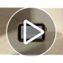 Literary Quote Desk Clock with E-Ink Display, Small Oak Wood Edition