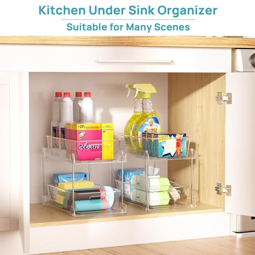 Vtopmart 4 Pack Pull Out Bathroom Under Sink Organizer (S-Standard)