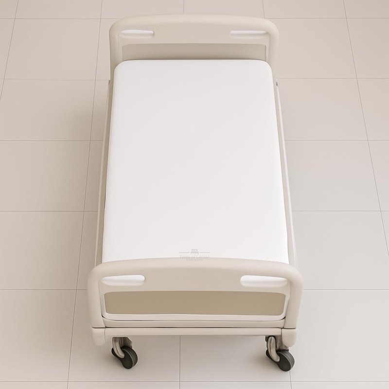 6 Pack Twin Size Hospital Flat Sheets - Soft Microfiber Hospital Flat Sheets - Hospital Bed Sheets (White, 66" x 104")