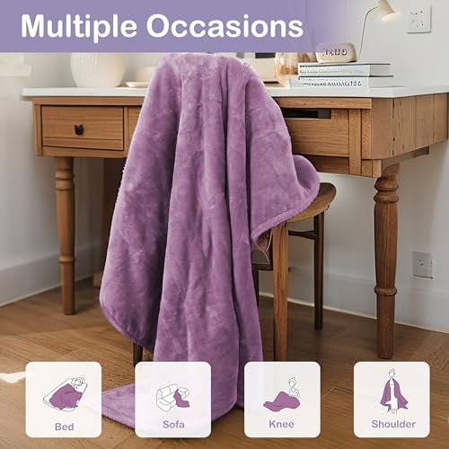 Electric Heated Blanket Queen Size - Soft Microplush with Dual Controllers & 5 Heat Levels