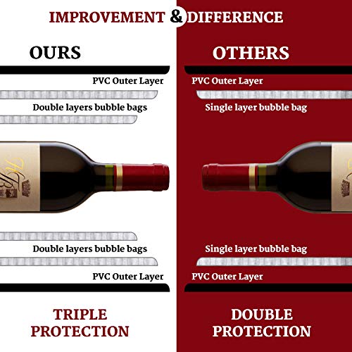 Reusable Wine Travel Protector Bags (8 Pack) - Leak-Proof Bottle Sleeves