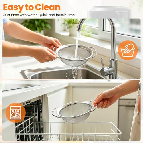Stainless Steel Fine Mesh Juicer Strainer with Dual Handles
