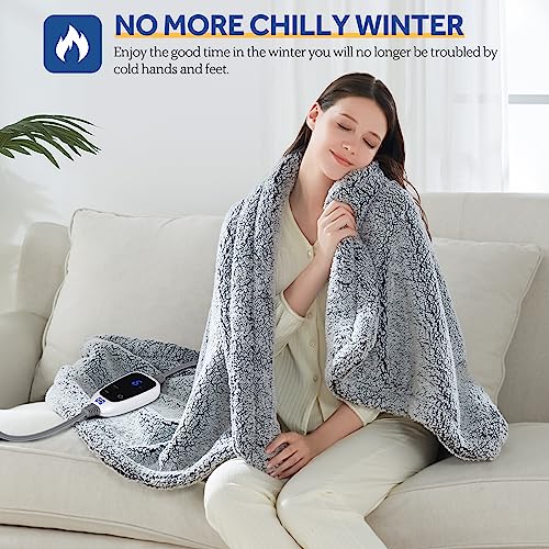 Electric Heated Throw Blanket 50x60" with 6 Heat Levels