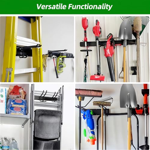 48-Inch Garage Tool Organizer Wall Mount Rack with 360 LBS Capacity