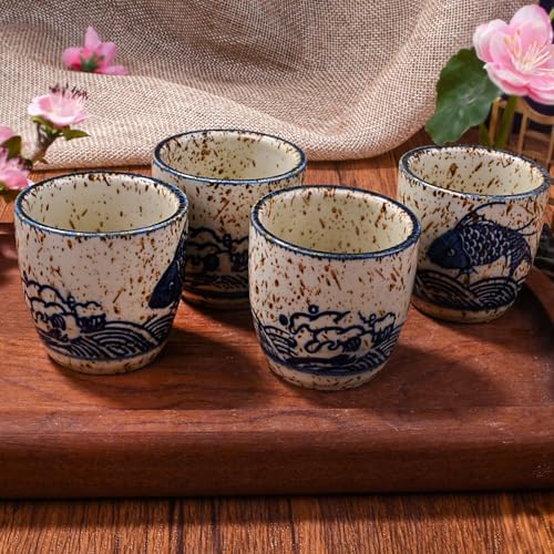 Swlthwen 6-Piece Porcelain Sake Cups Set YL - Japanese Wine & Whiskey Drinkware