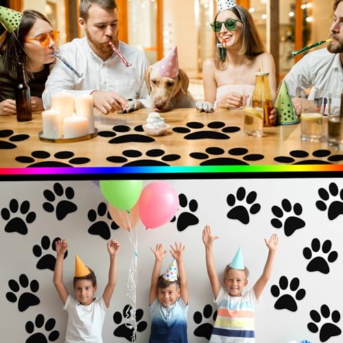 30 Pcs Large Paw Print Floor Decals - Waterproof Vinyl Stickers