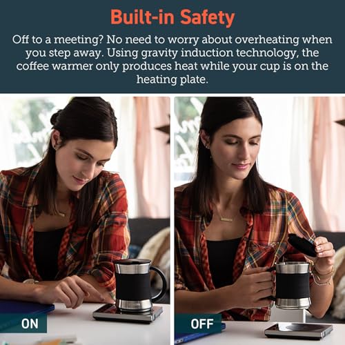 Cosori Solid Coffee Mug Warmer for Desk & Office - Precise 1°F Temperature Control