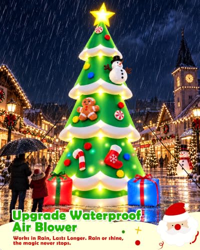 FOUGURTF 20FT Giant Christmas Tree Inflatable Lighted Outdoor Yard Decoration