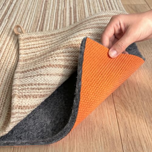 5x7 Ft Non-Slip Rug Pad, 1/4 Inch Thick Felt and Rubber Area Rug Gripper