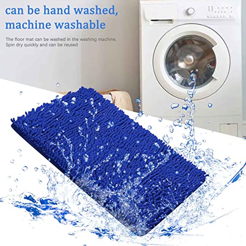 Absorbent Chenille Bathroom Rug 30x20 Inch Non-Slip Washable Bath Mat