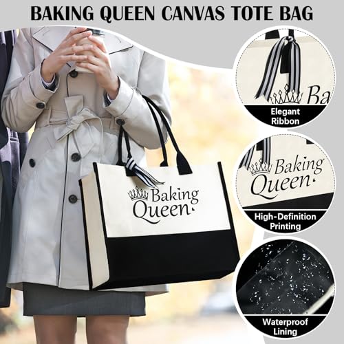 Christmas Baking Gifts Set for Women - Baking Queen Edition - 6 Pcs Holiday Kitchen Decor
