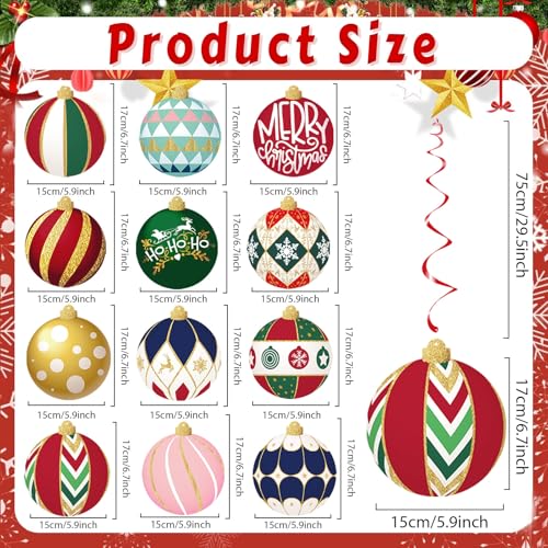 Pedel Christmas Ball Variation: 48Pcs Hanging Foil Swirls Ceiling Decor