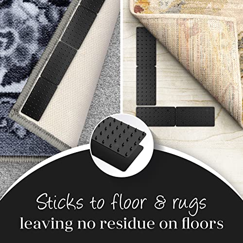 Non-Slip Rug Grippers for Carpets - Anti-Slip Mat Grips, 4 Pack