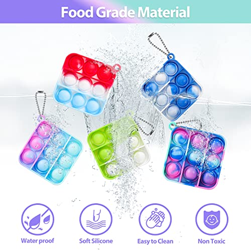 Mini Pop Fidget Keychain Party Favors 30 Pack Sensory Toys for Kids
