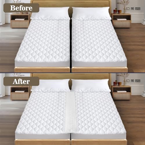 Twin to King Bed Bridge Gap Filler - 75" x 12" Memory Foam Mattress Connector