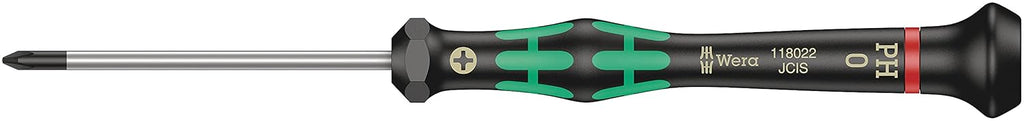 Wera 2035/6 Micro Slotted & Phillips Screwdriver Set - 6-Piece with Convenient Rack