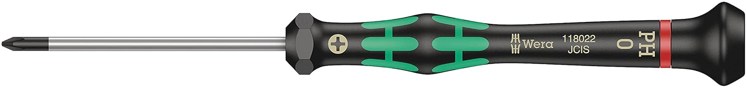 Wera 2035/6 Micro Slotted & Phillips Screwdriver Set - 6-Piece with Convenient Rack