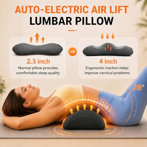 Cordless 3-in-1 Lumbar Support Massager with Heat & Stretch
