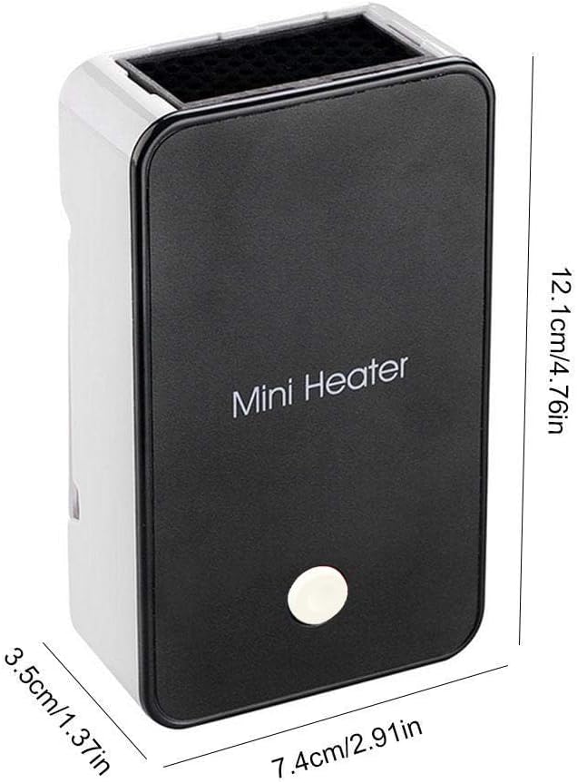 YOUCIDI Mini Portable Electric Fan Heater - Energy-Saving Room & Office Warmer | Black