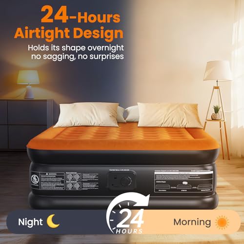 Queen Air Mattress with Built-in Pump - 18" Raised Inflatable Guest Bed