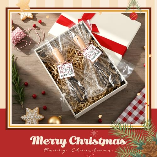 Baderke Christmas Gift Set with 20 Black Silicone & Wood Egg Whisks & Accessories