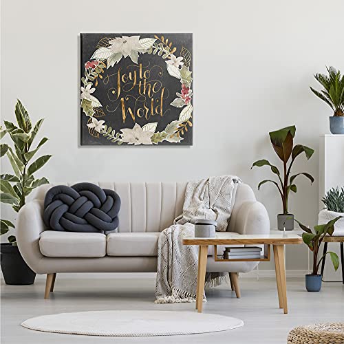 Unframed 30x30 Inch Canvas Wall Art Christmas Joy Wreath Holiday Decor