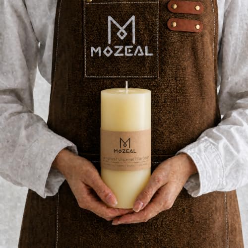 Unscented Dripless Pillar Candles Set of 3 - 3" x 4" Ivory, 72 Hours Burn Time