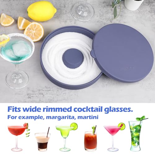 Kamehame Silicone Salt Rimmer for Cocktails with Lid - Bar Garnish Tool