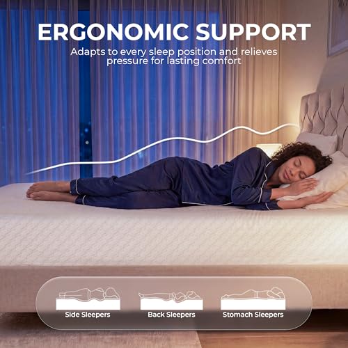 Twin 6 Inch Cooling Gel Memory Foam Mattress - Pressure Relief Bed in a Box
