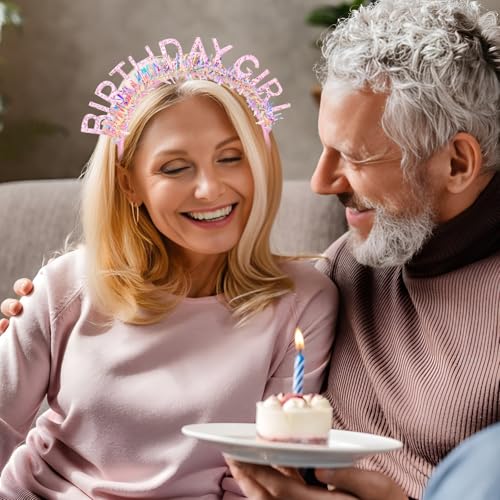 Birthday Girl Headband Crown for Women and Girls