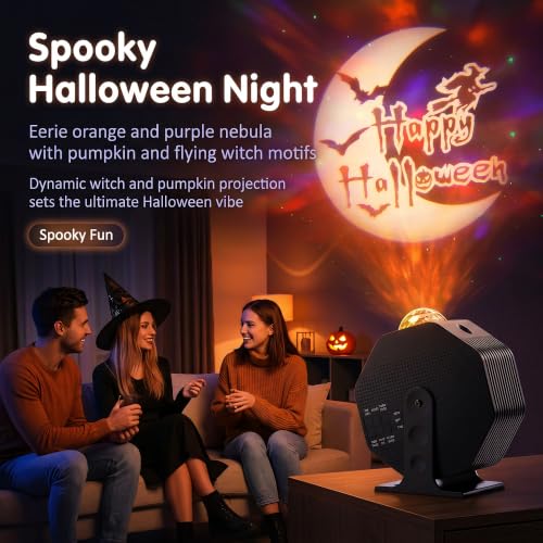 Galaxy Star Projector Night Light with Bluetooth Speaker & Voice Control