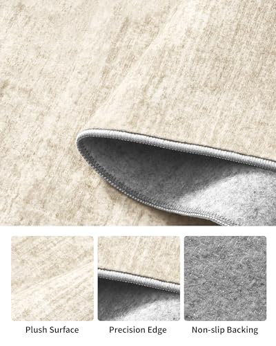 2x8 Washable Runner Rug, Non-Slip Striped Low Pile Hallway Carpet