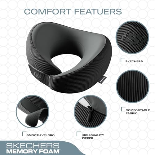 Memory Foam Neck Pillow - Ergonomic Travel Pillow for Comfort