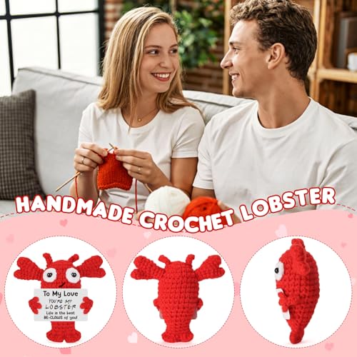 Handmade Crochet Lobster Gift for Couples - Funny Anniversary Present